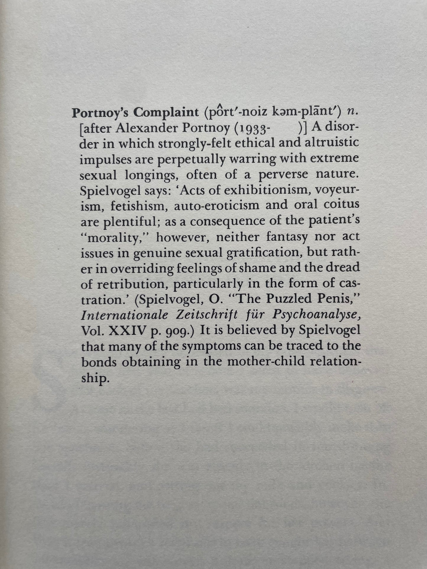 PORTNOY'S COMPLAINT by PHILIP ROTH