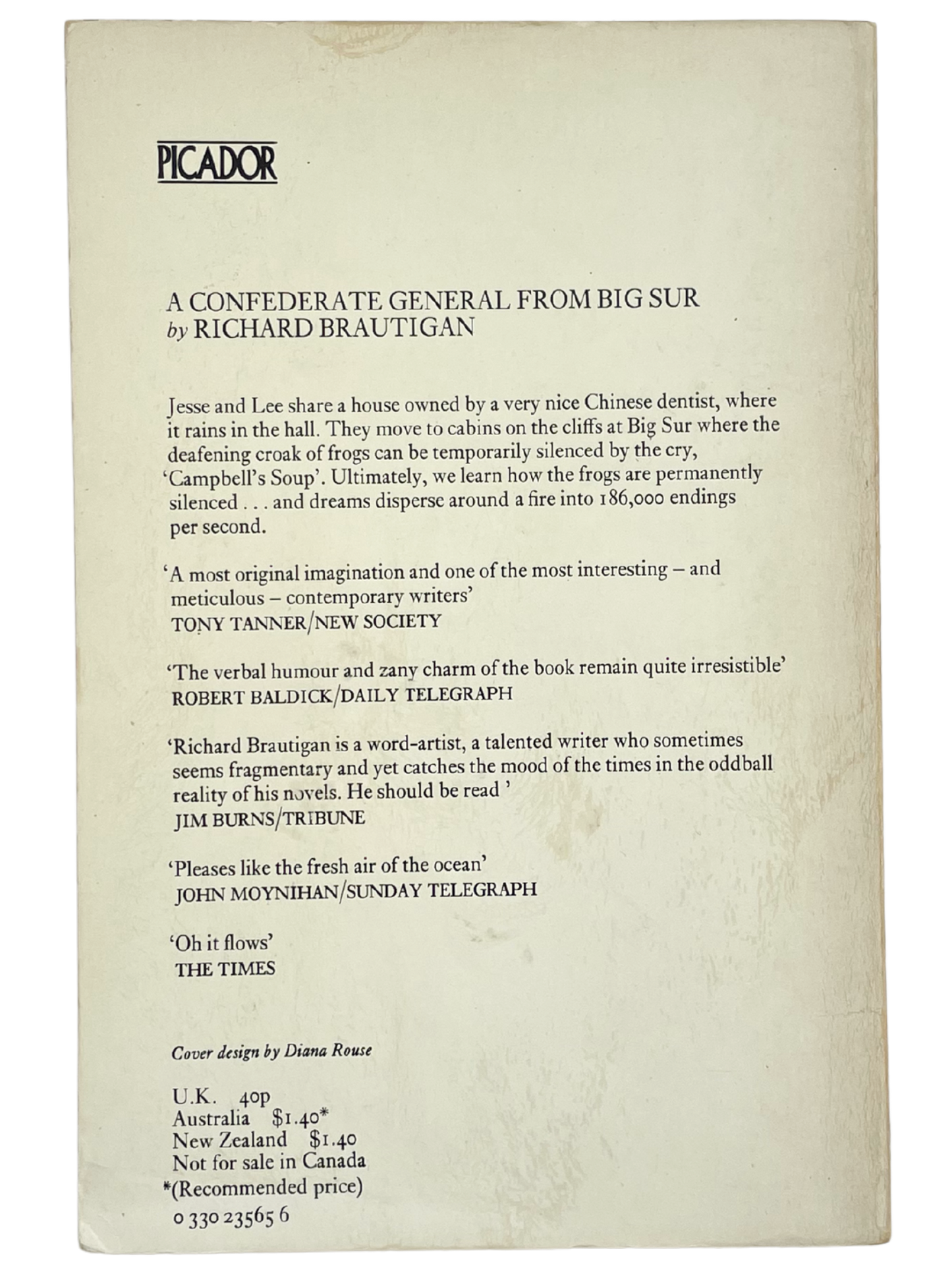 A CONFEDERATE GENERAL FROM BIG SUR by RICHARD BRAUTIGAN