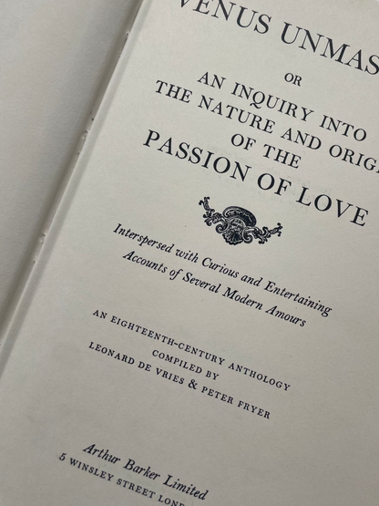 VENUS UNMASKED compiled by LEONARD DE VRIES & PETER FRYER