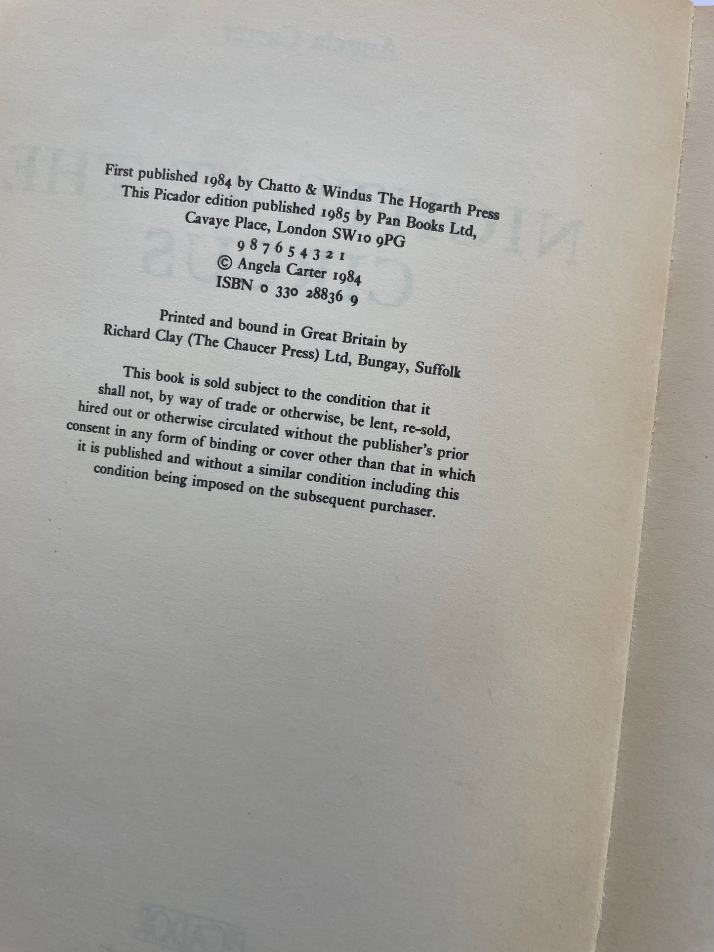 NIGHTS AT THE CIRCUS by ANGELA CARTER