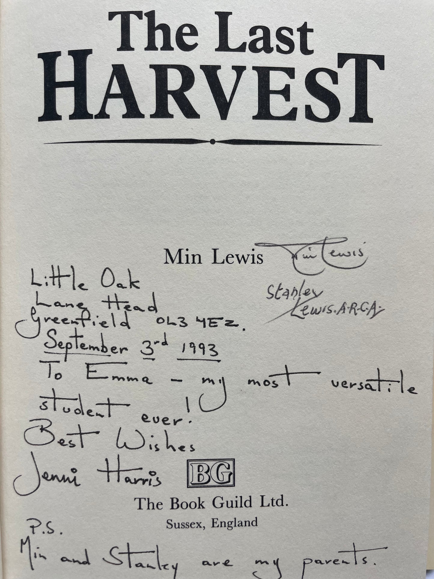 THE LAST HARVEST by MIN LEWIS