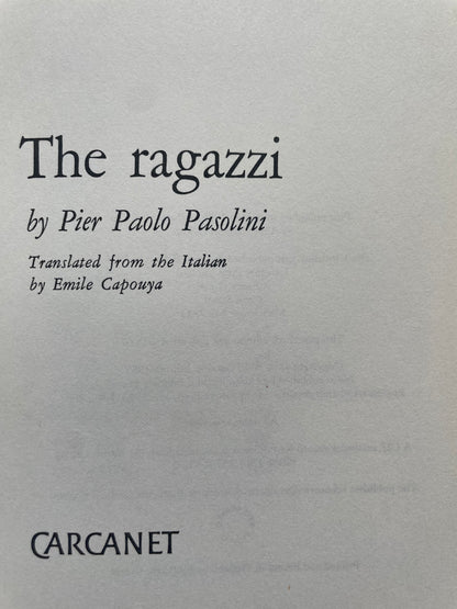 THE RAGAZZI by PIER PAOLO PASOLINI