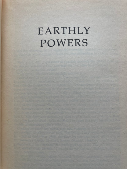 EARTHLY POWERS by ANTHONY BURGESS
