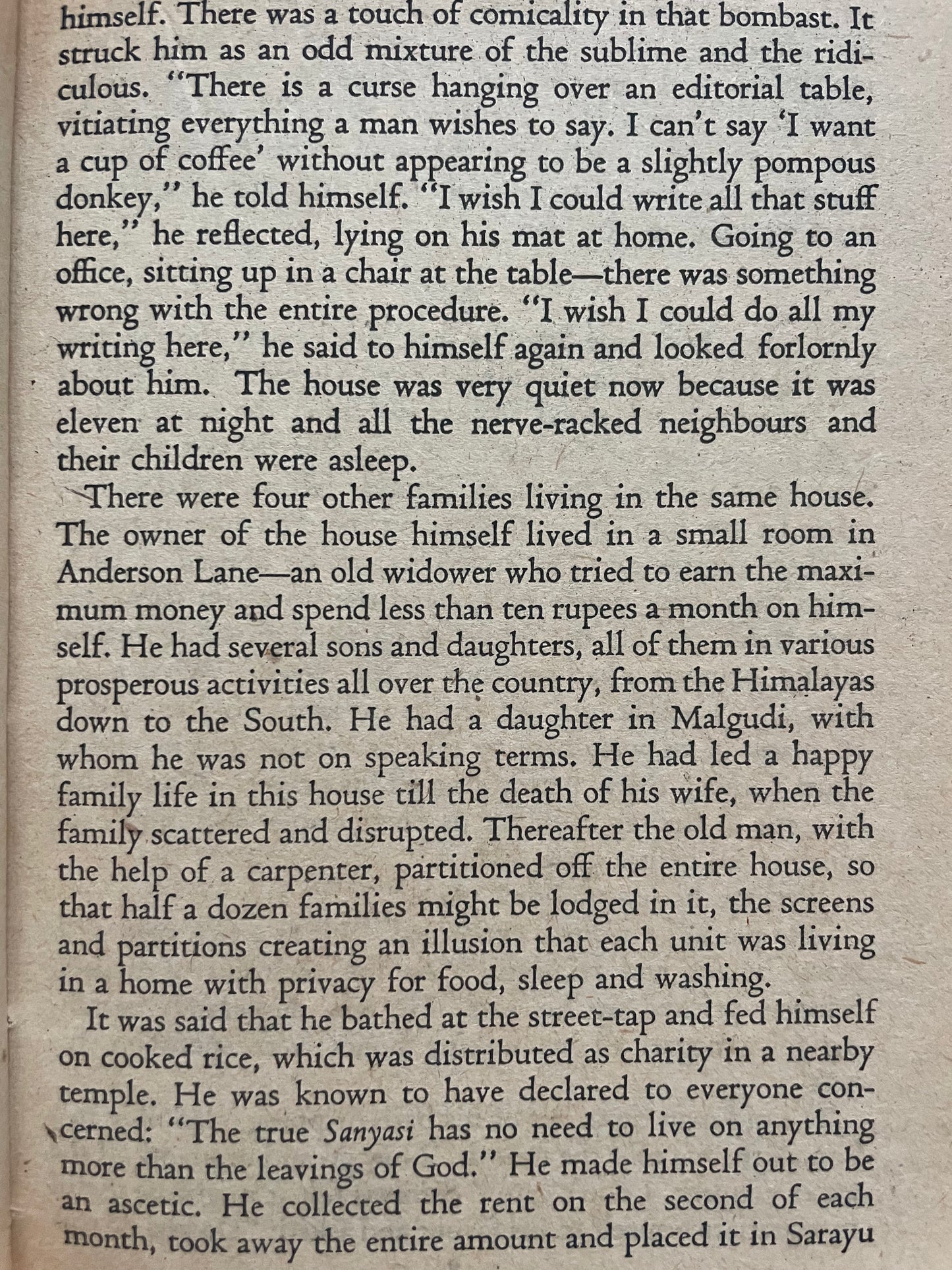 MR. SAMPATH by R.K. NARAYAN