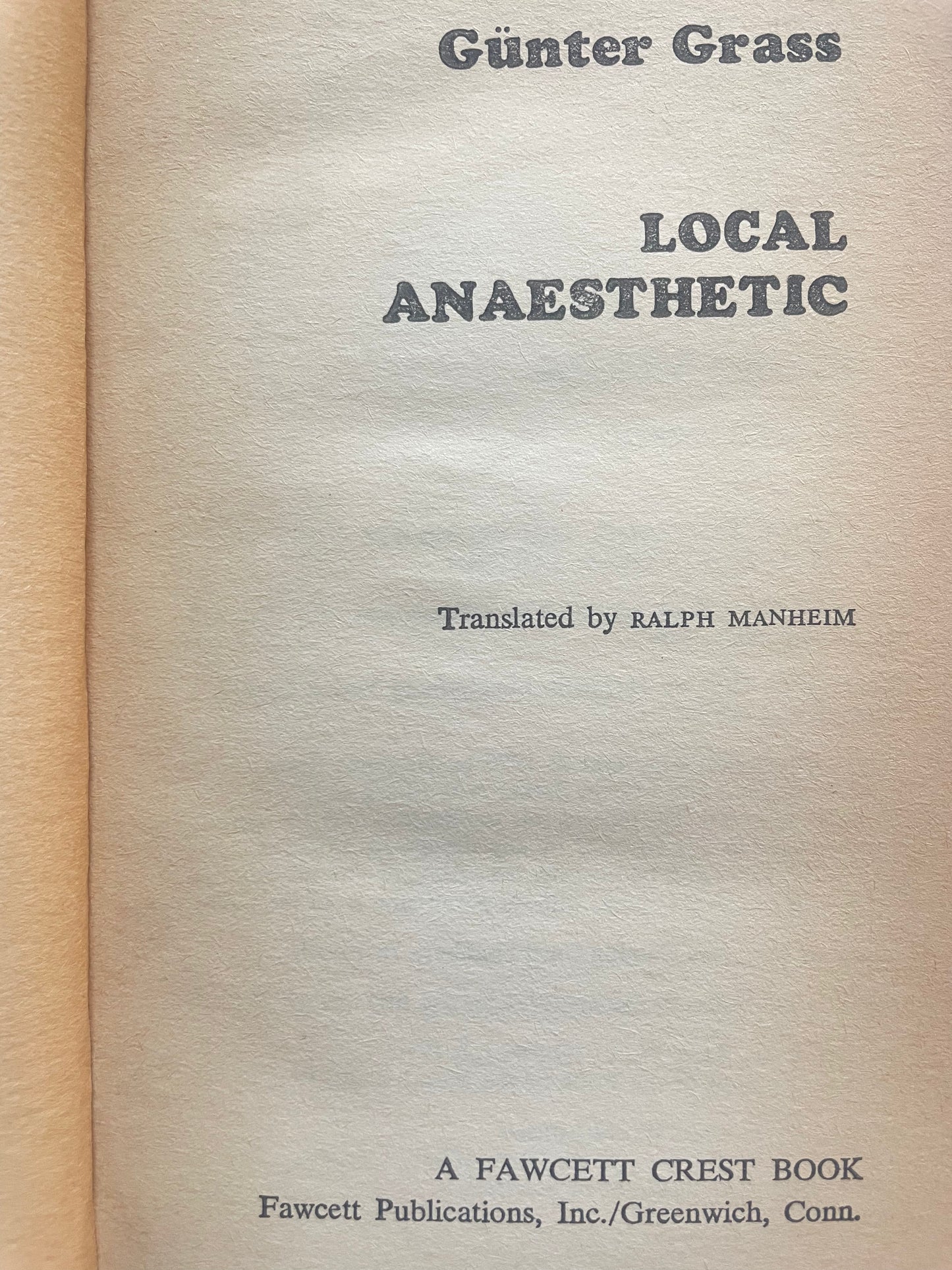 LOCAL ANAESTHETIC