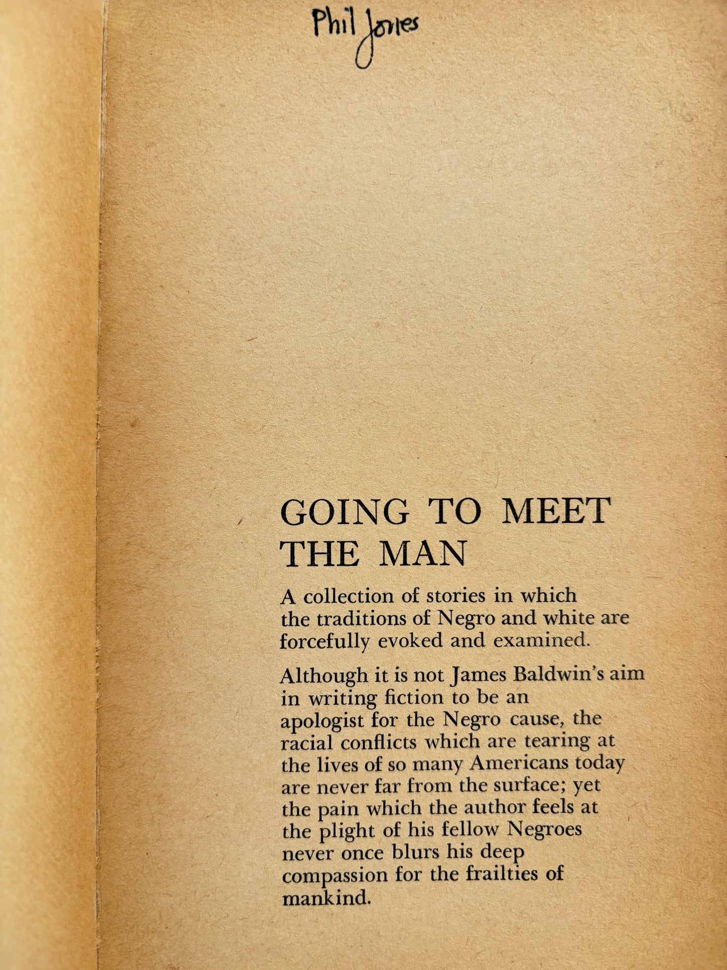 GOING TO MEET THE MAN