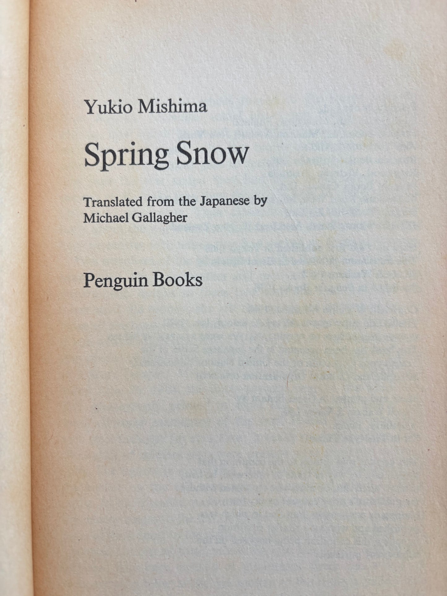 SPRING SNOW