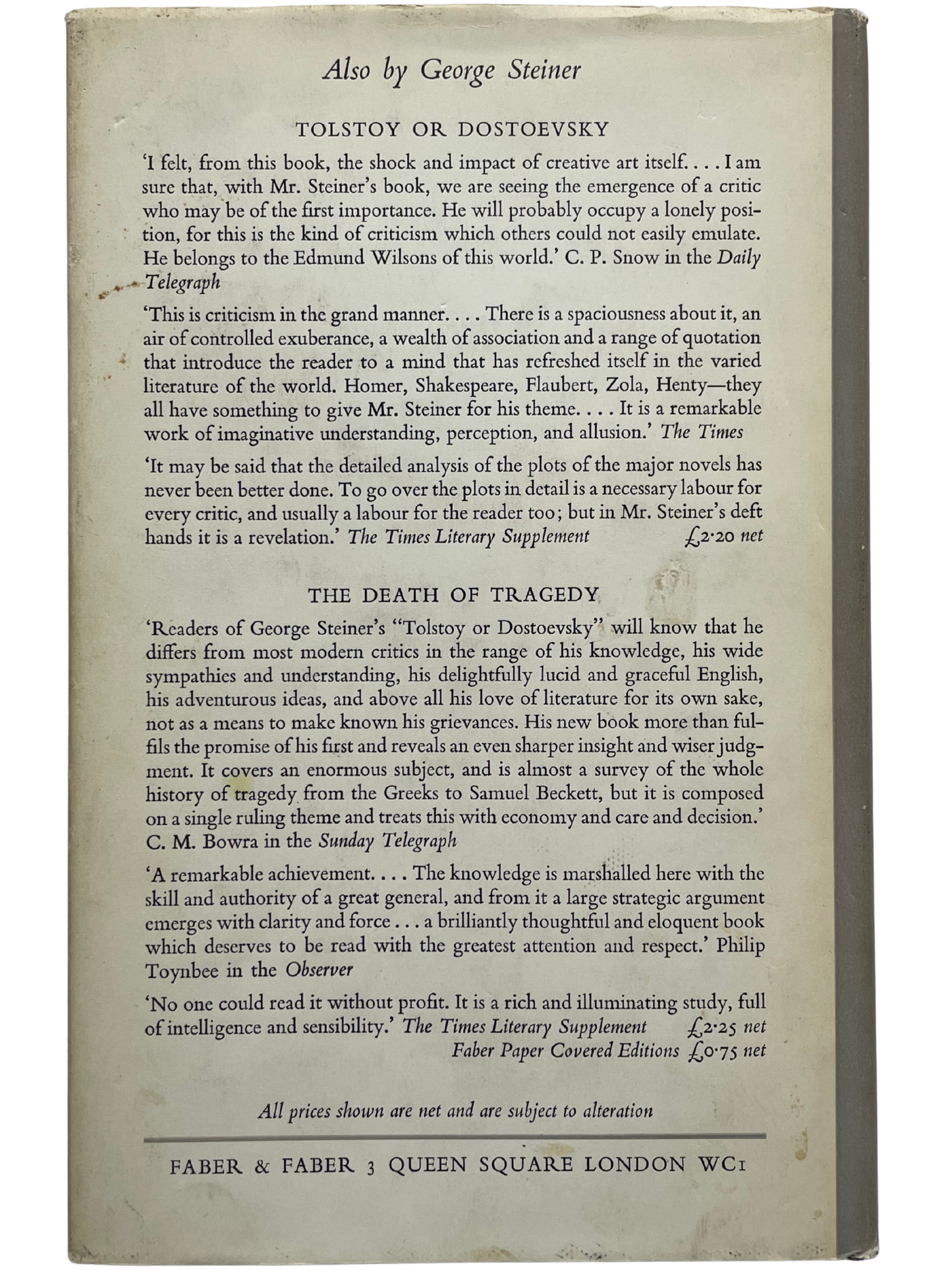 IN BLUEBEARDS'S CASTLE by GEORGE STEINER