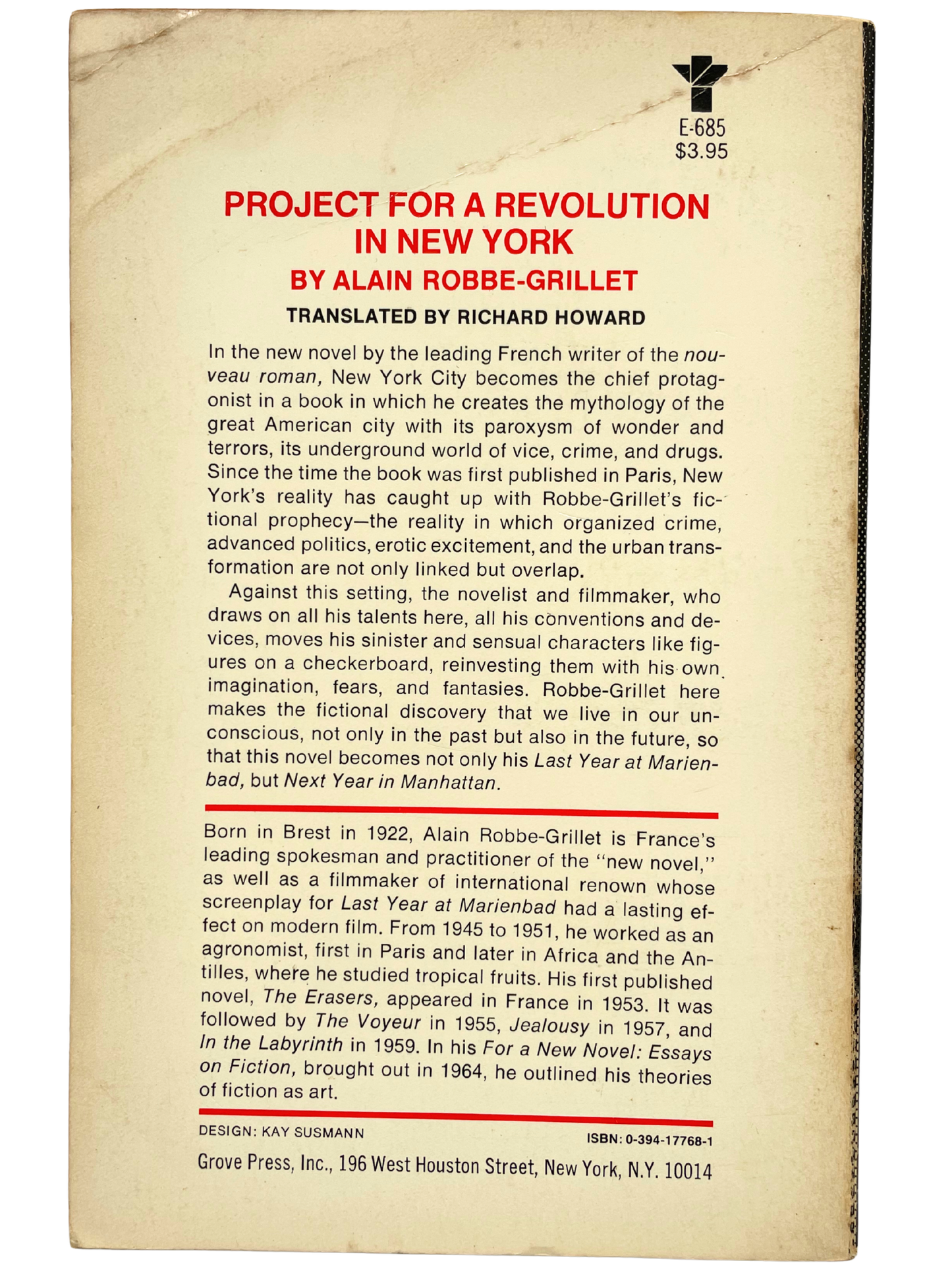 PROJECT FOR A REVOLUTION IN NEW YORK