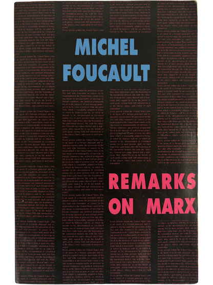 REMARKS ON MARX
