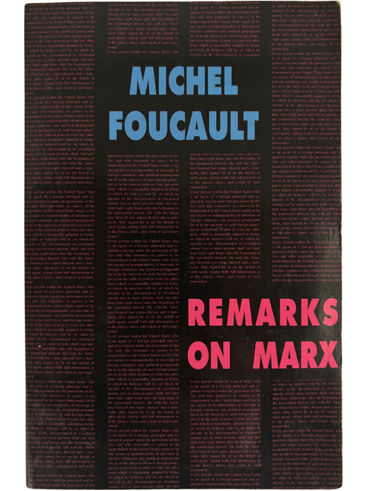 REMARKS ON MARX