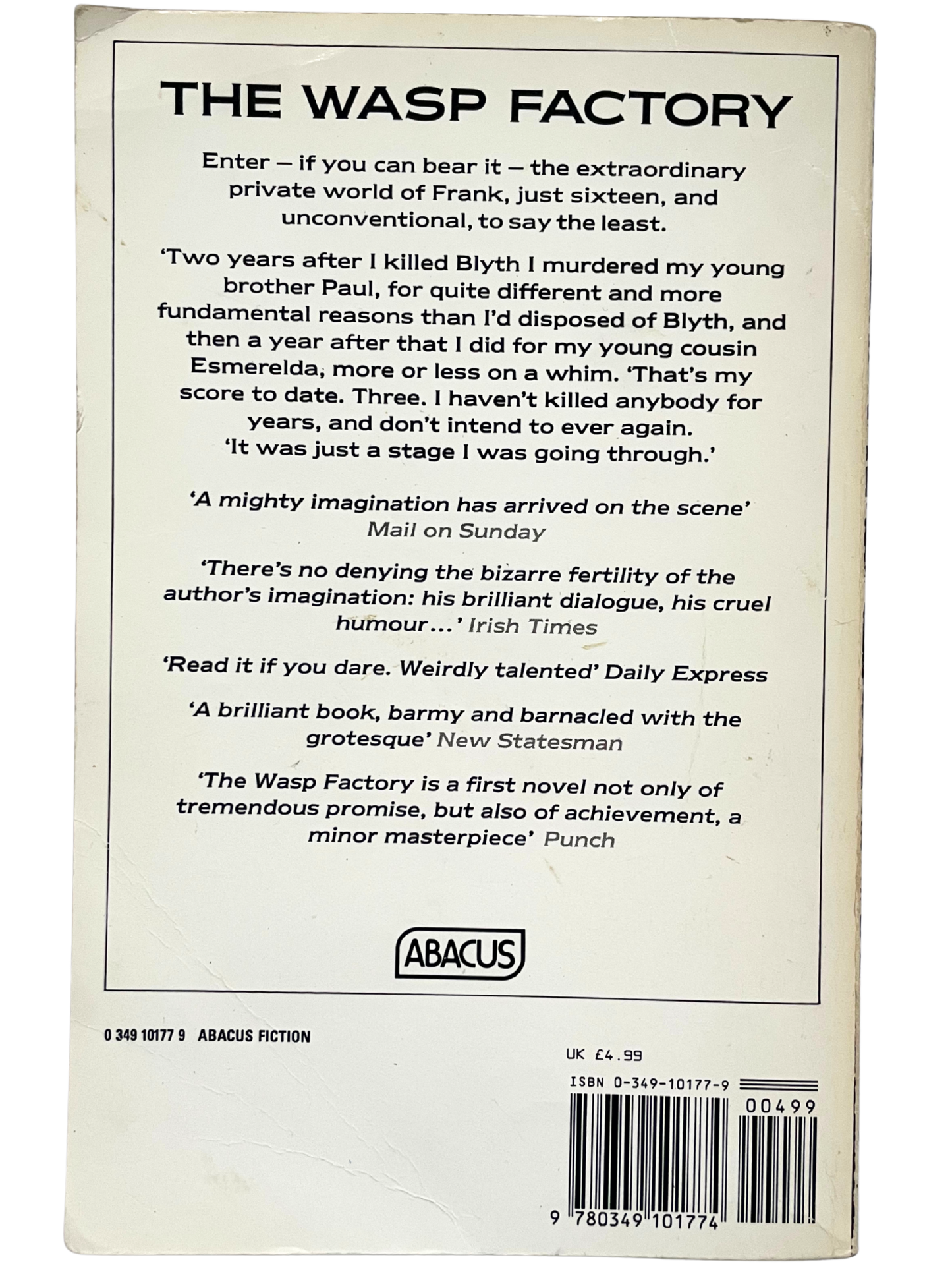 THE WASP FACTORY by IAIN BANKS